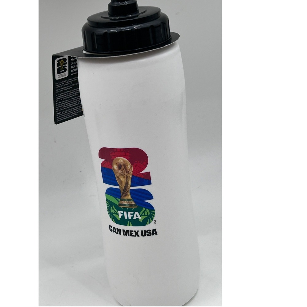 FIFA World Cup 2026 Official Water Bottle We Are 26 CAN MEX USA White 32oz NWT